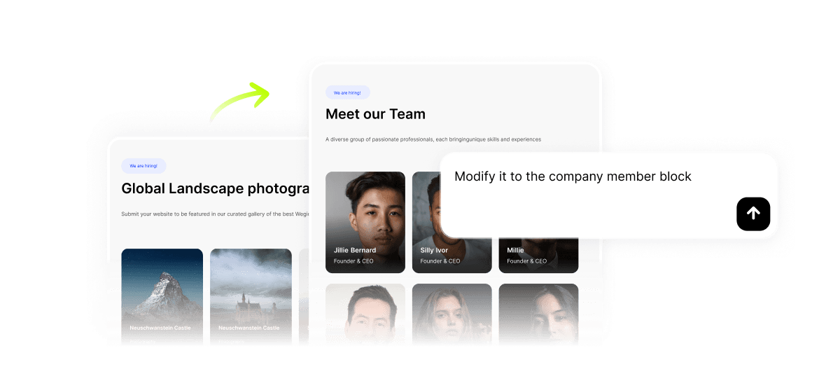 French domain .fr .ca connected to Wegic AI website builder