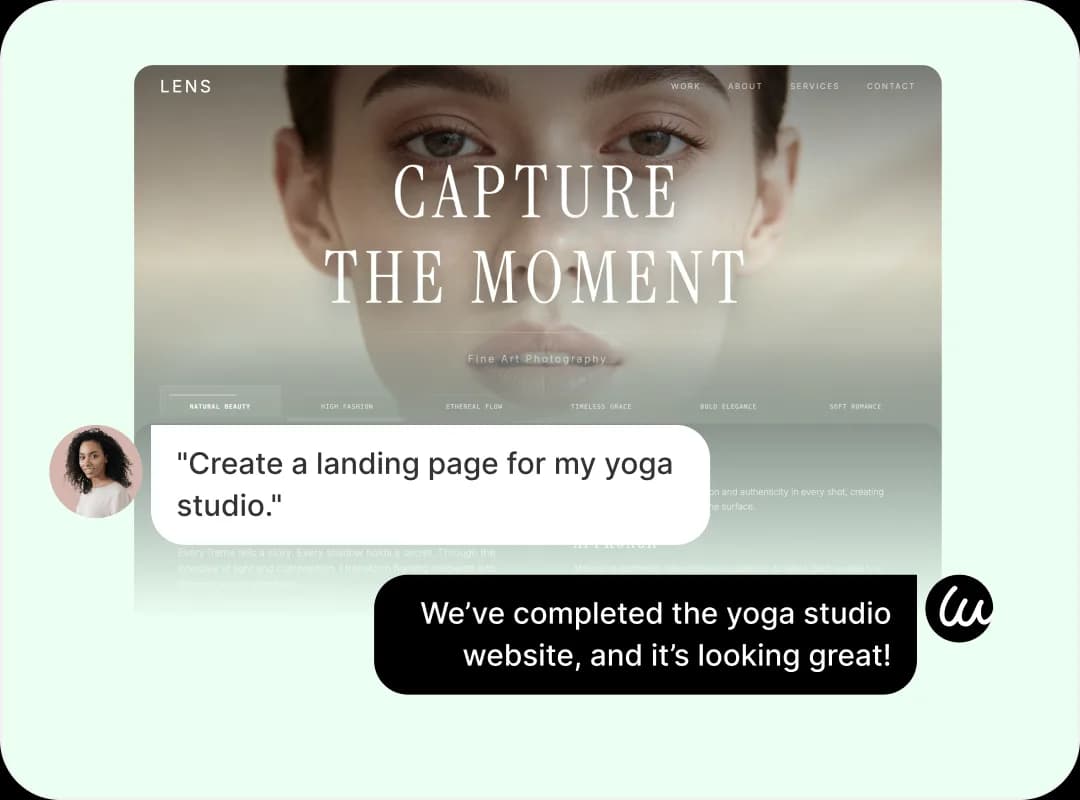 chat with Wegic AI to build a self hosting website