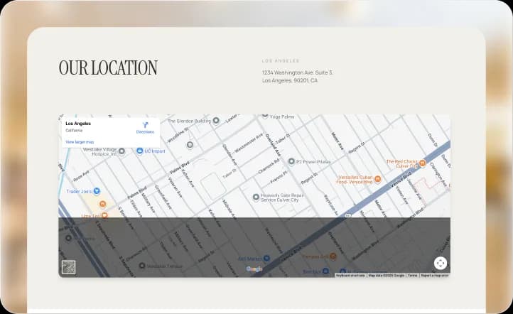 booking page from ai-generated joomla website in Wegic