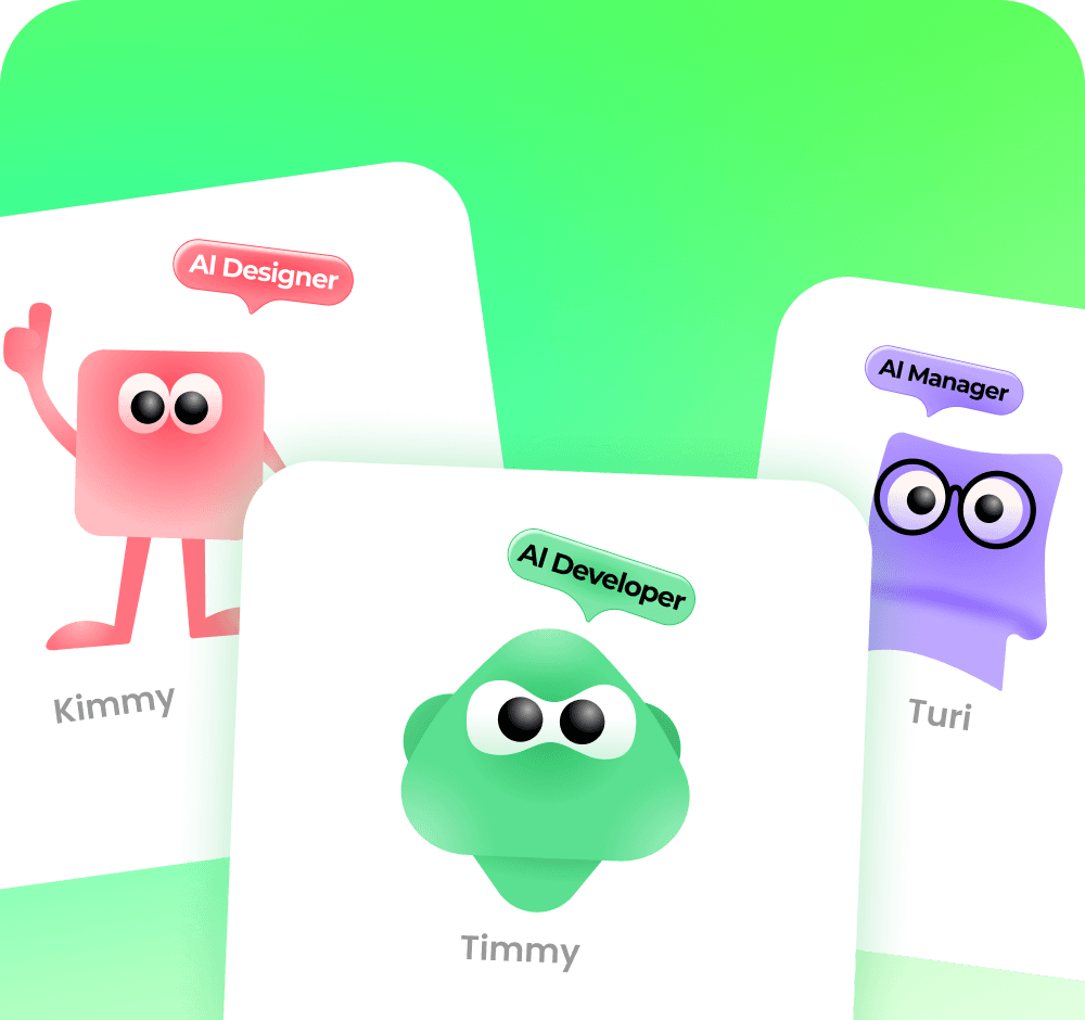 three website building AI assistants kimmy timmy turi from Wegic AI