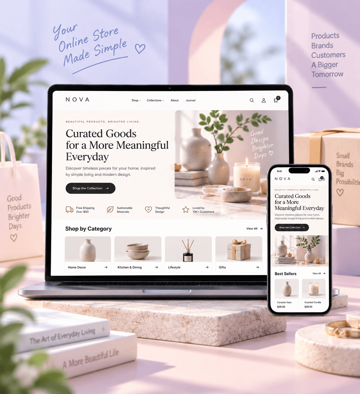sito web in stile woocommerce generato da AI di wegic