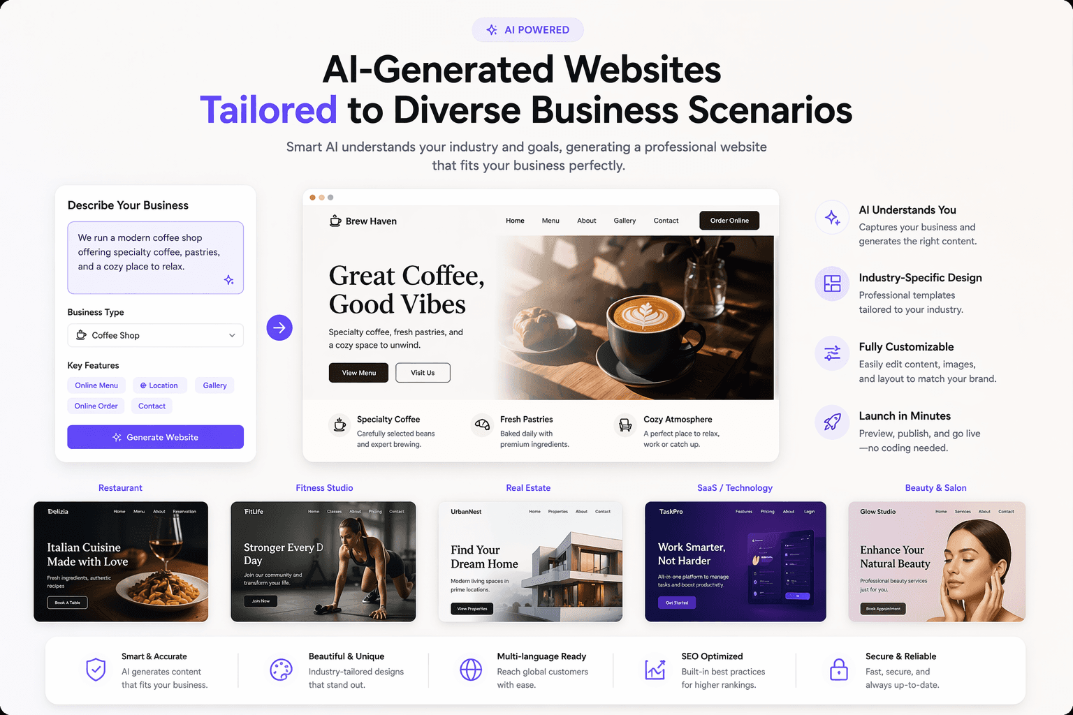 Sitio web de negocios chino de Wegic AI para múltiples escenarios