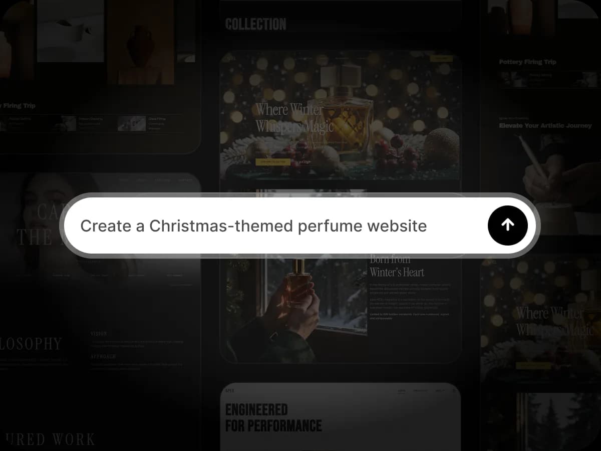 build a christmas campaign page from text in Wegic's online AI Christmas website builder