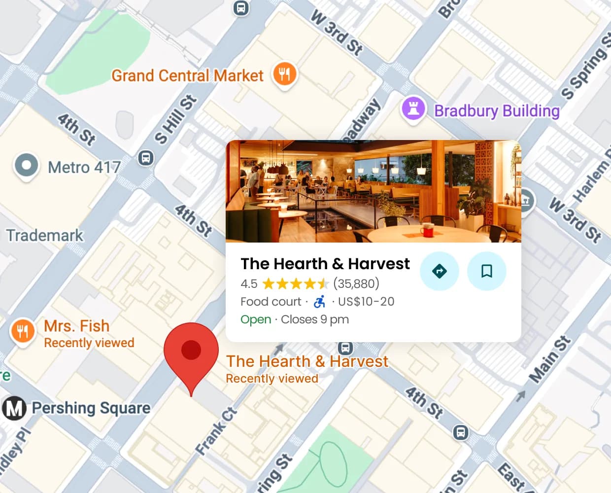 a Google Map interface screenshot