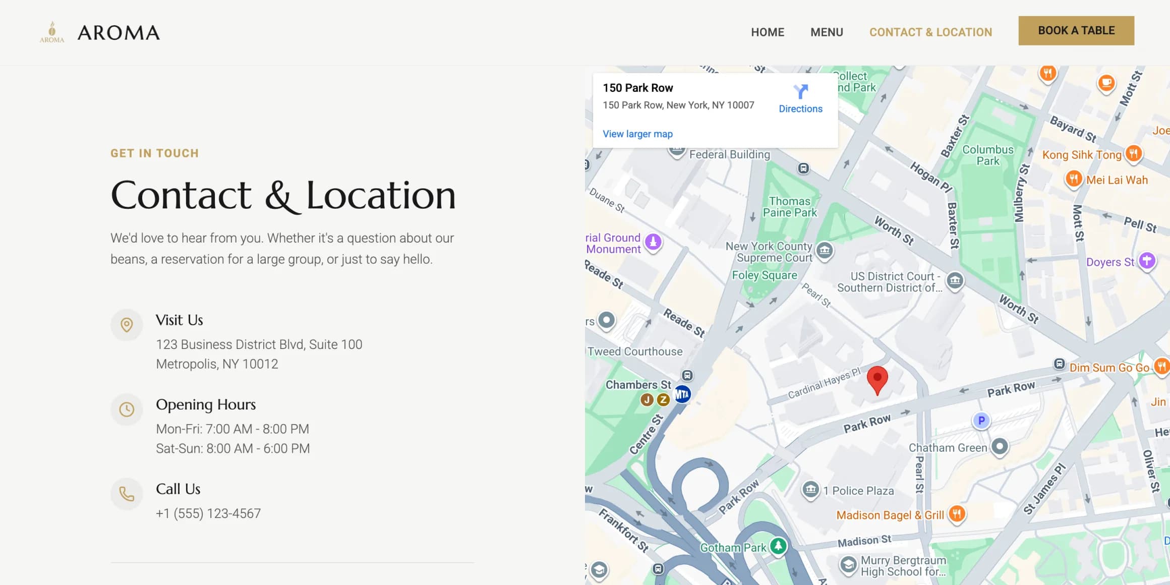 ask Wegic's AI website builder to embed the store location with a Google Map on the website
