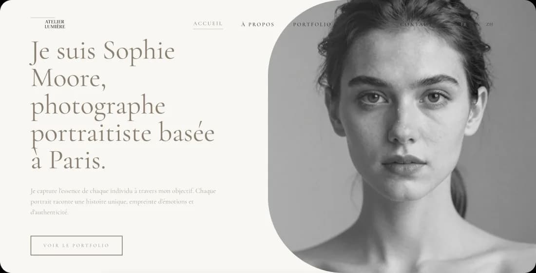 a French portfolio website created by Wegic AI