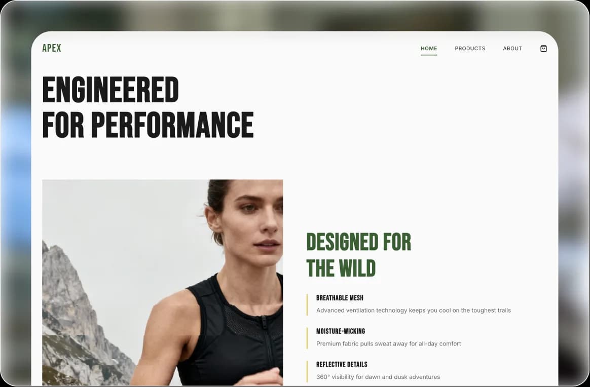 use case of ai generated service website from Wegic AI
