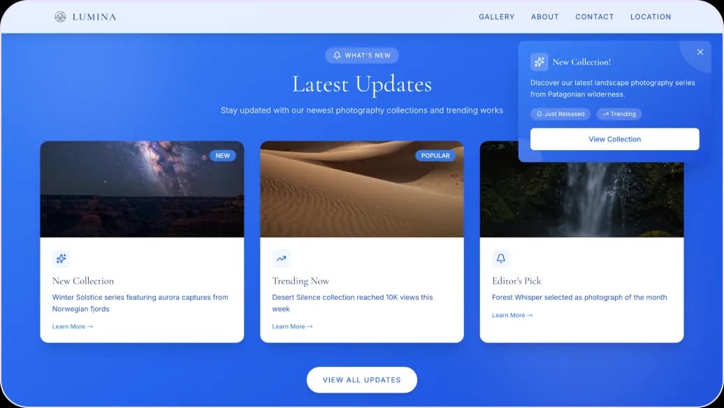 build a website and use web push notifications for subscription in Wegic AI