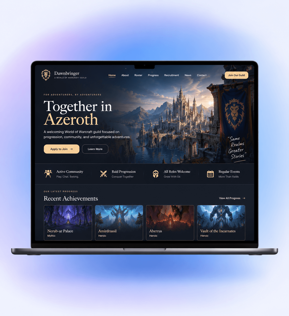 ai generated world of craft website from wegic ai