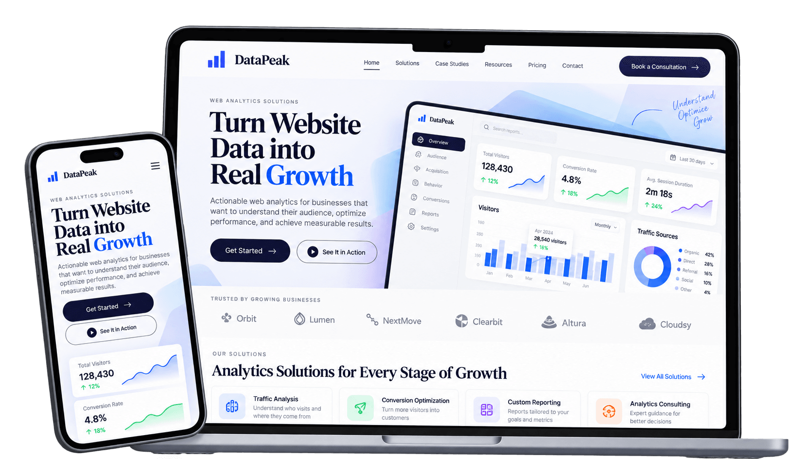 ai generated web analytics website