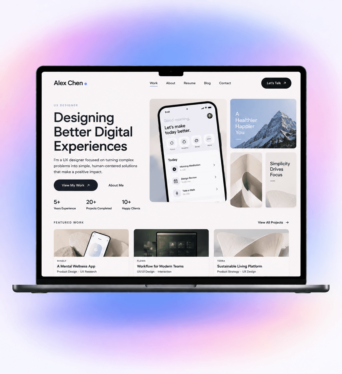 ai generated ux portfolio website