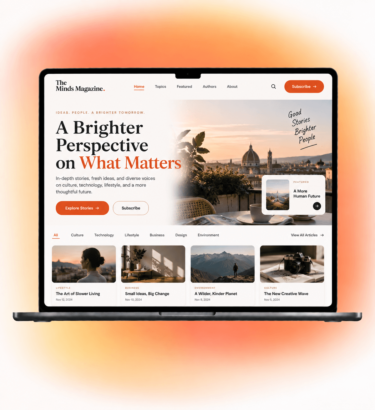 ai generated online magzine website