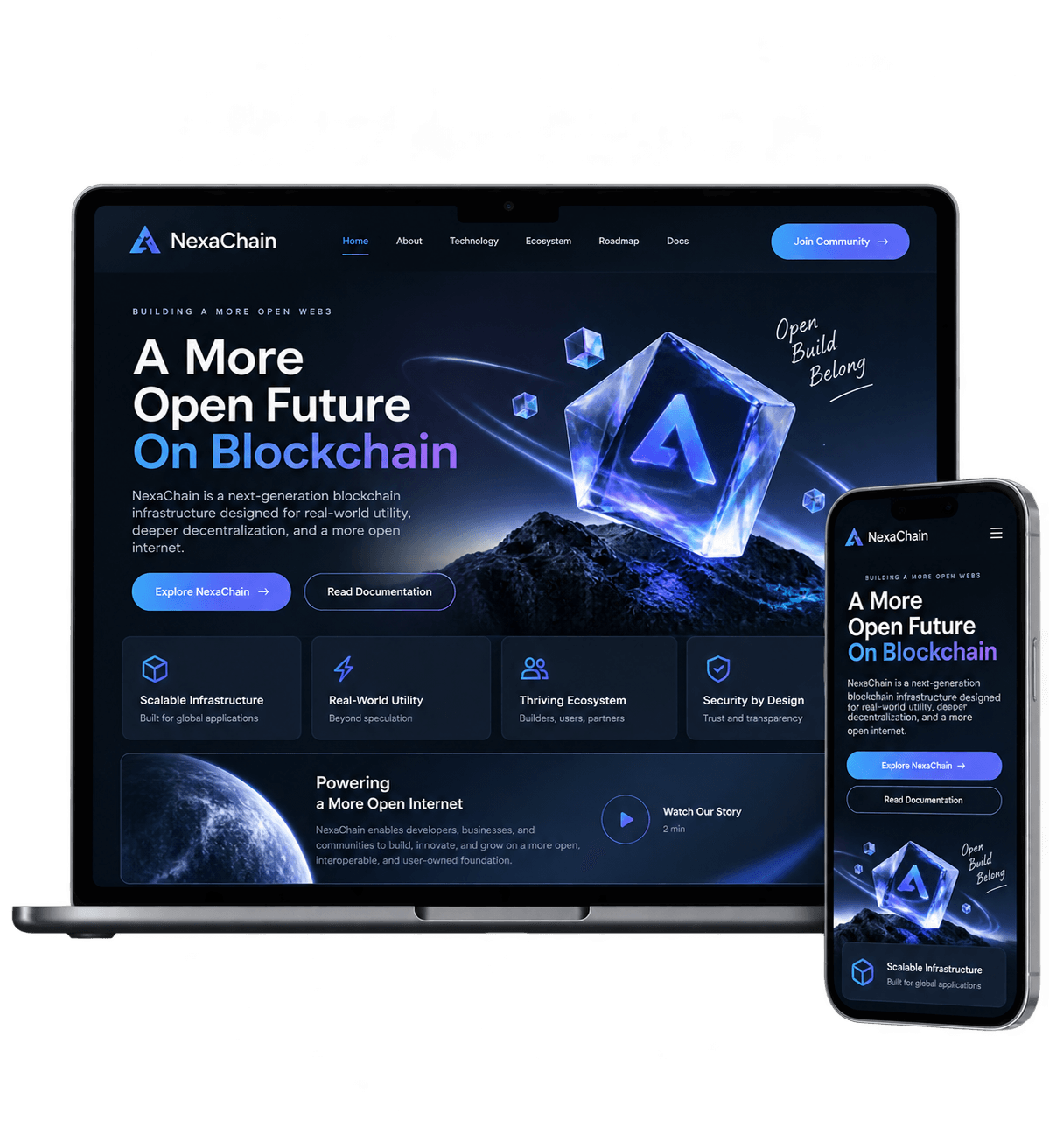 KI-generierte Krypto-Website von wegic ai