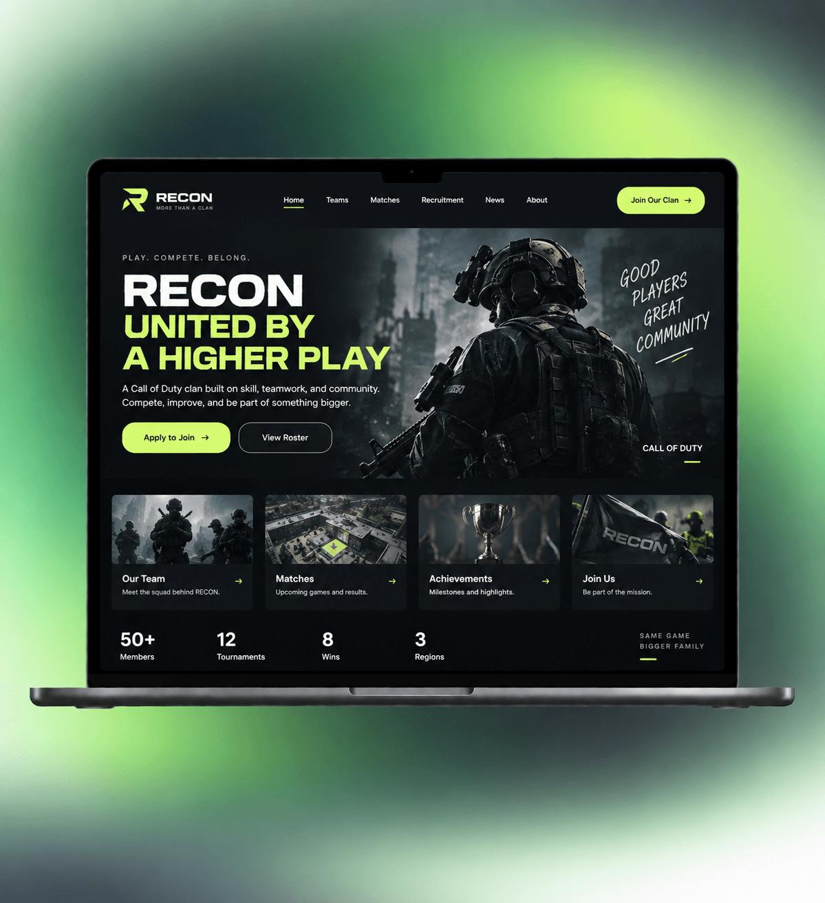 ai generated cod clan website