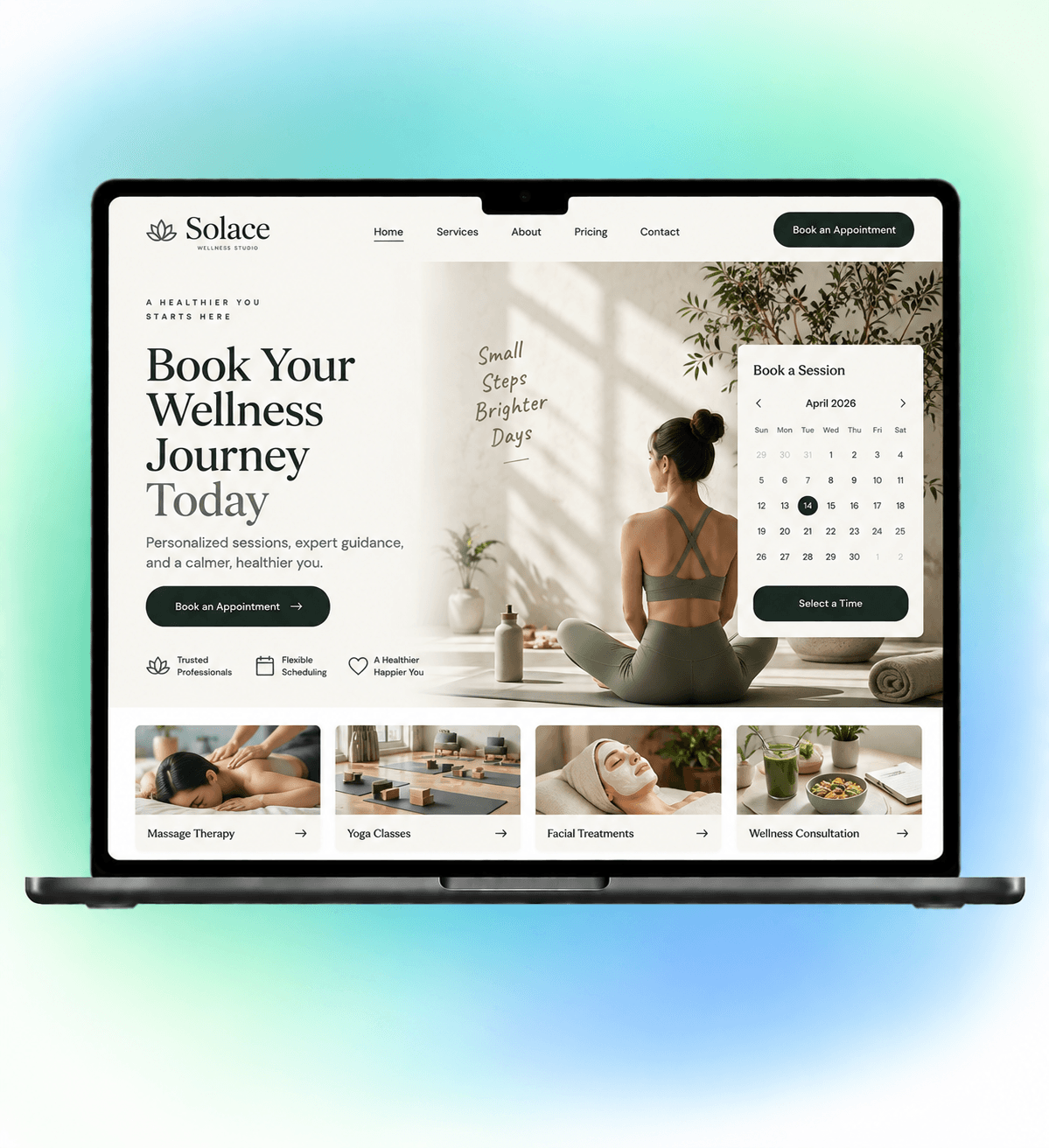 ai generated booking website from wegic ai