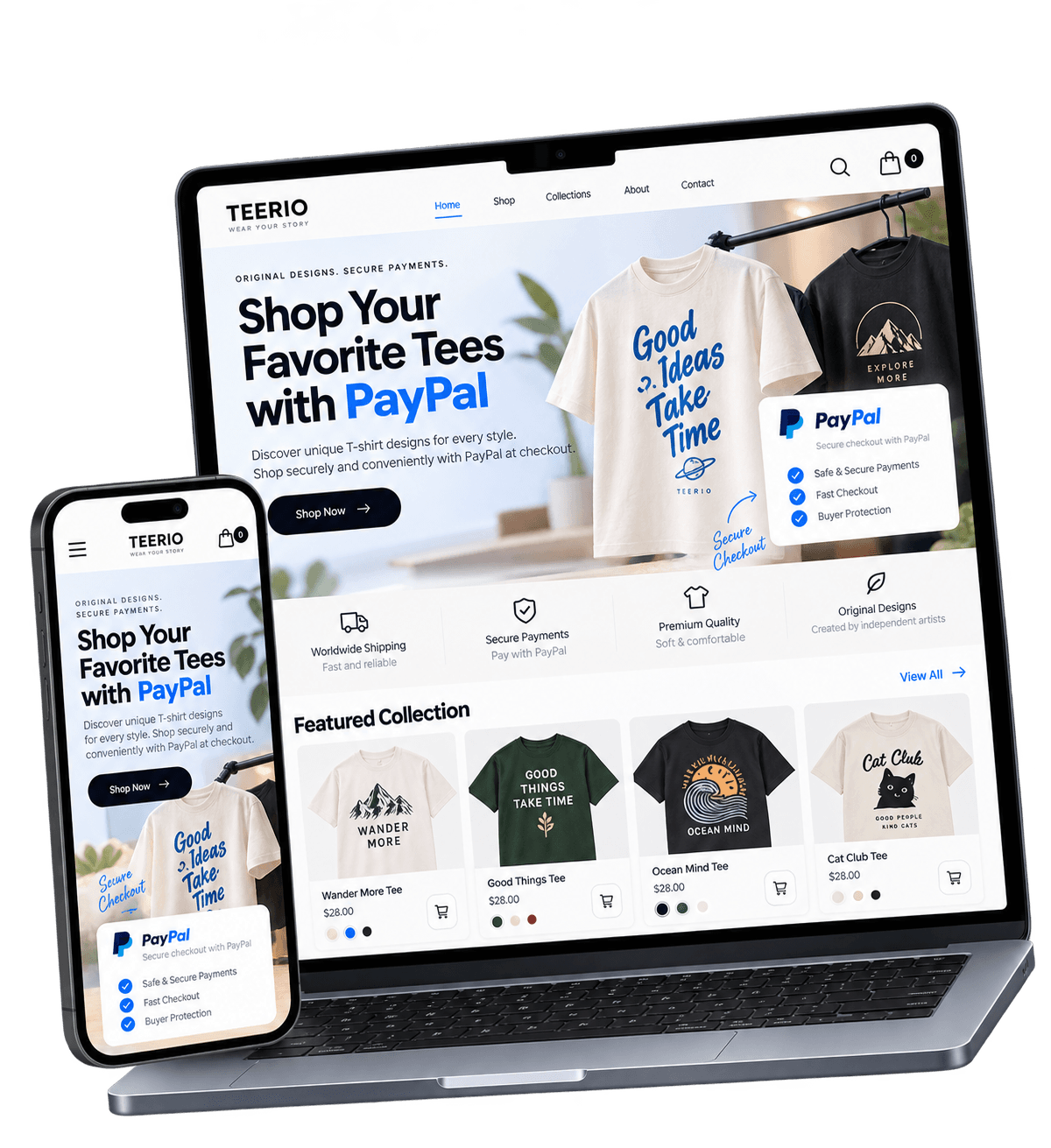 ai generated pay with paypal website from wegic ai