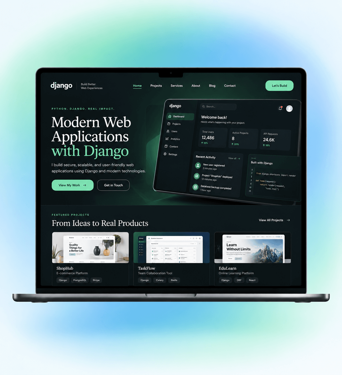 сайт Django, созданный с помощью ИИ