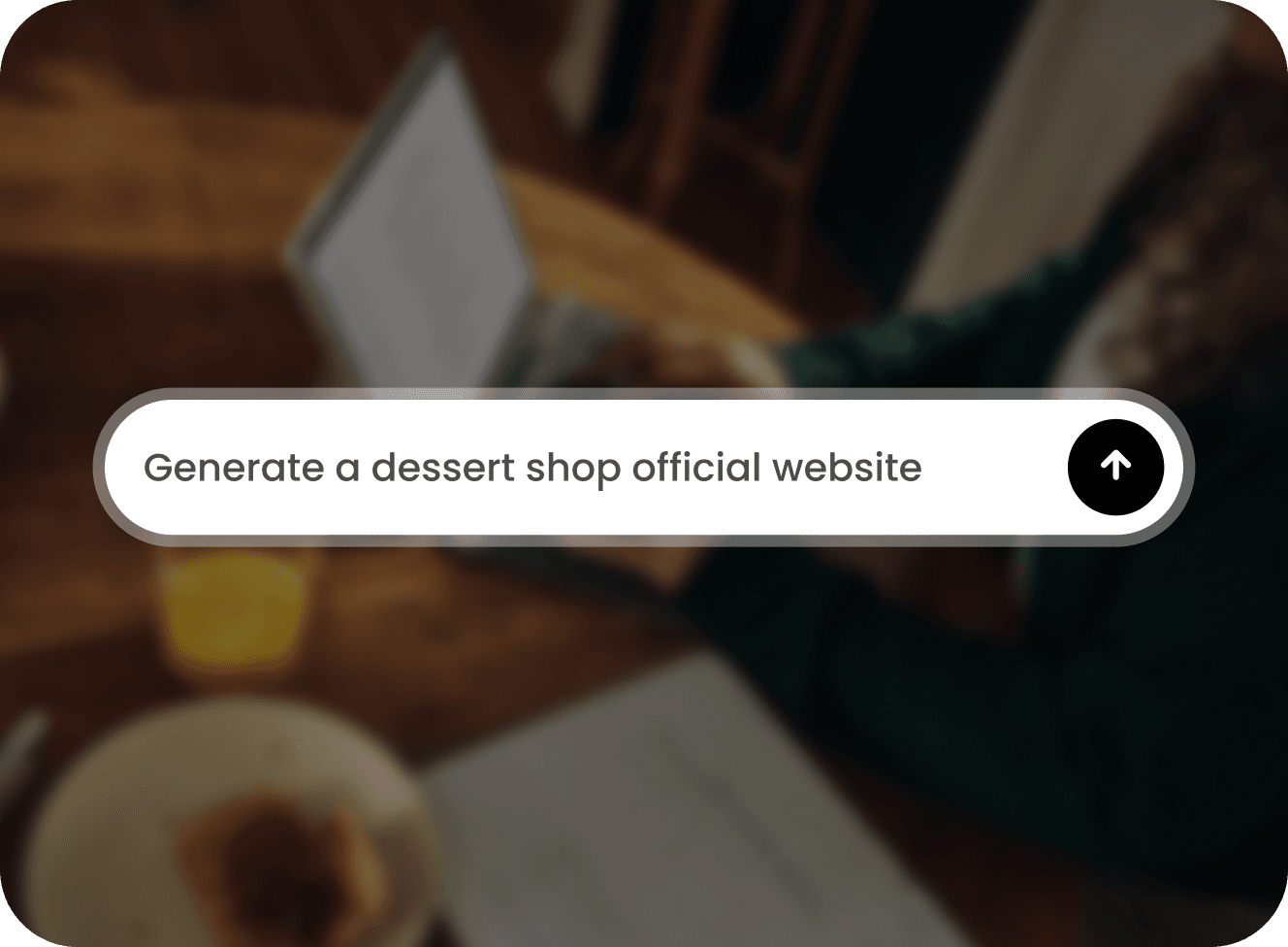 type down website generation needs in Wegic's AI website builder