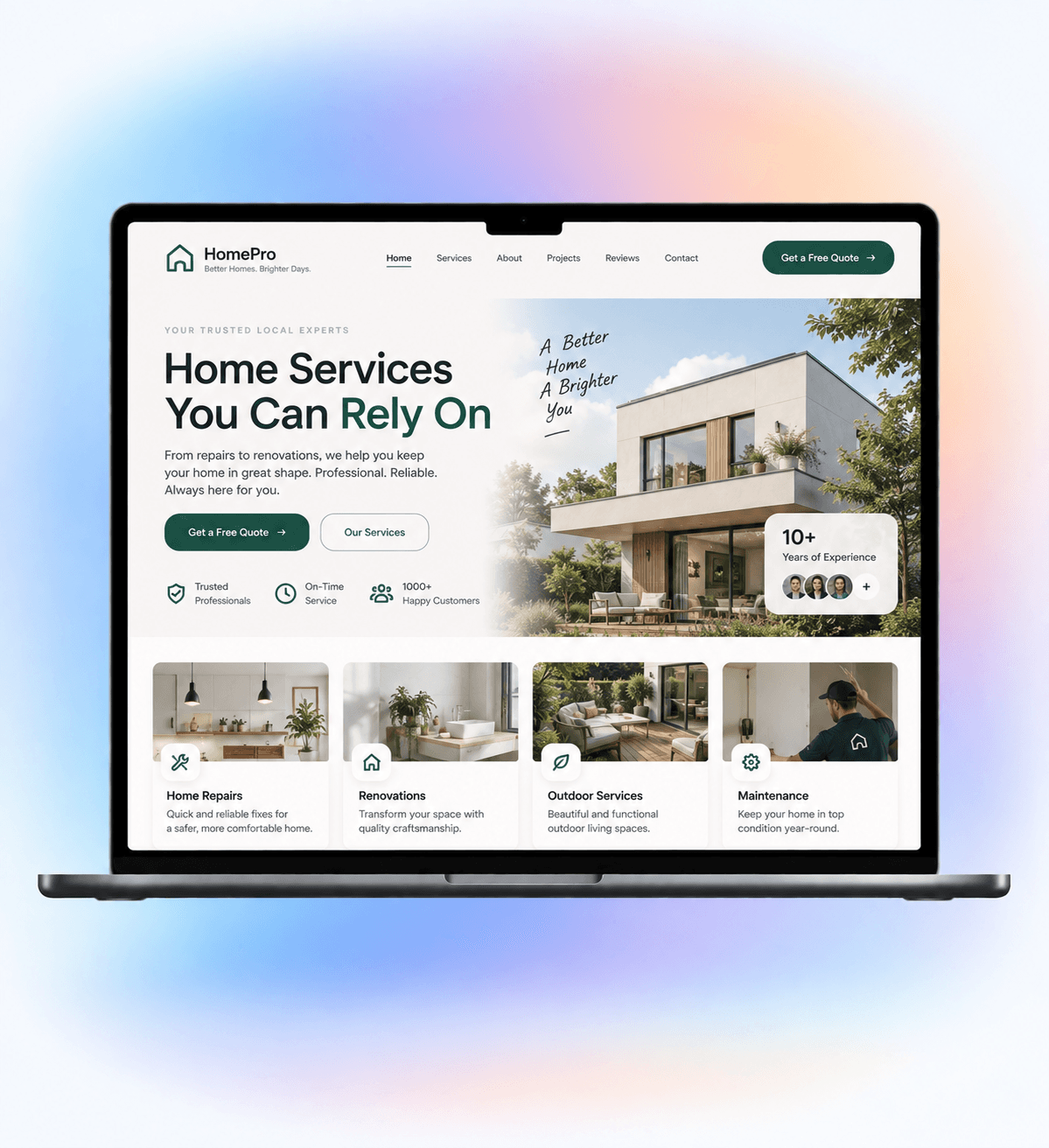 ai generated home service website